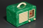 Stunning General Television Radio in Green Swirled Tenite Bakelite